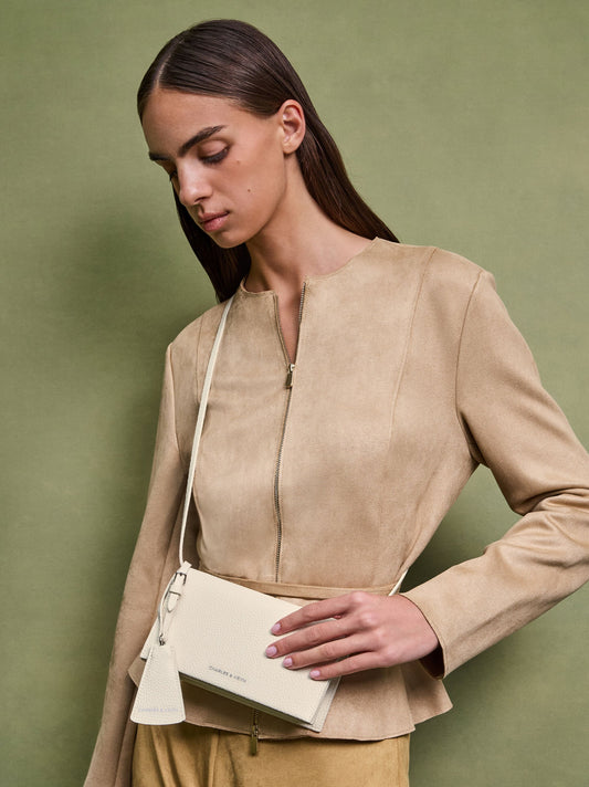 CHARLES & KEITH Beryl Long Wallet - Cream
