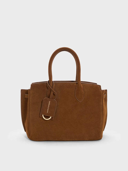 CHARLES & KEITH Ginevra Tote Bag - Pecan Brown