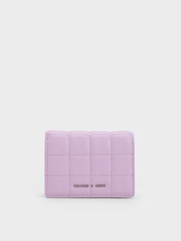 CHARLES & KEITH Quilted Mini Short Wallet - Lilac